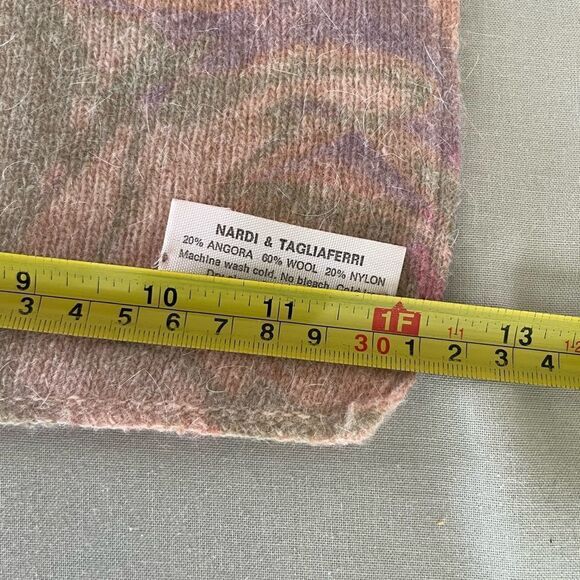 Nardi & Tagliaferri Soft Floral Angora Blend Scarf - Picture 6 of 7